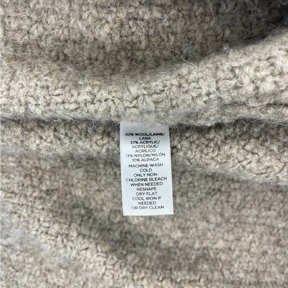 ANN Taylor LOFT Longline Collared Sweater Vest Gray Wool Alpaca Small - Picture 9 of 9